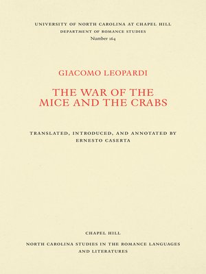 cover image of The War of the Mice and the Crabs